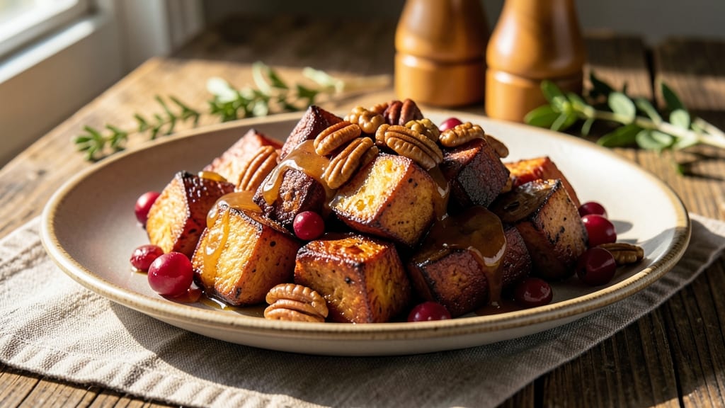 Sweet Potato Pecan Cranberry Recipe: Roasted Trio With Nutty-Sweet Crunch