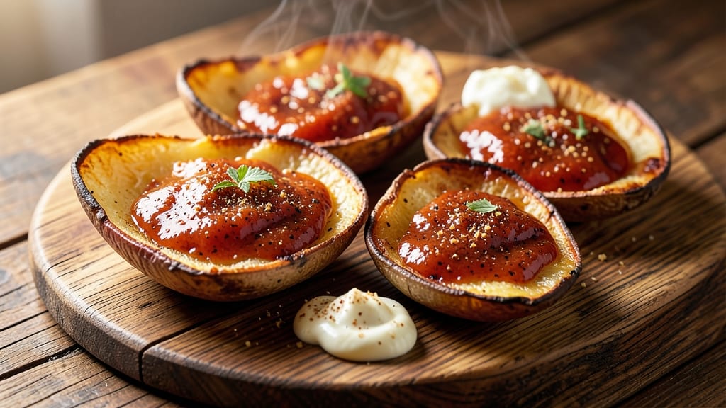 BBQ Potato Skins Recipe: Smoky Sweetness With Crispy Celery Crowns