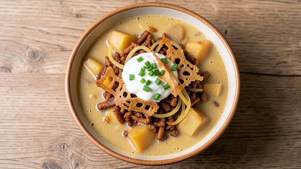 Baked Potato Soup With Hash Browns Recipe: Crispy Topping Twist for Extra Crunch