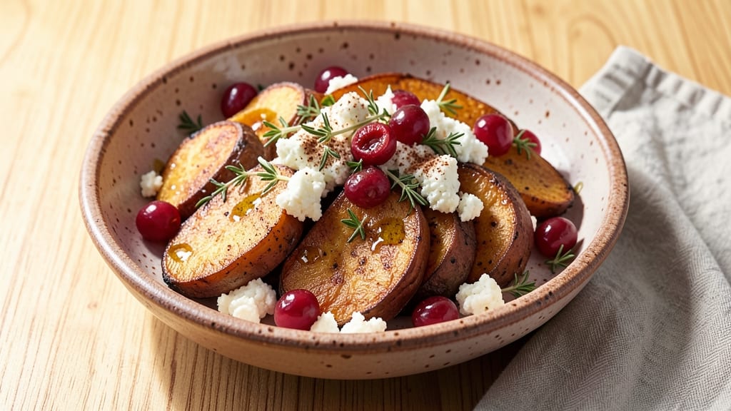 Sweet Potato Feta Cranberry Recipe: Roasted Spice Harmony With Tart Crunch
