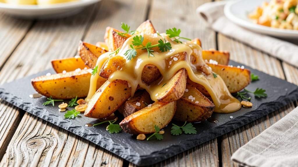 Baked Potato Pieces Recipe: One-Pan Crispy Bites With Herbed Cheese Filling