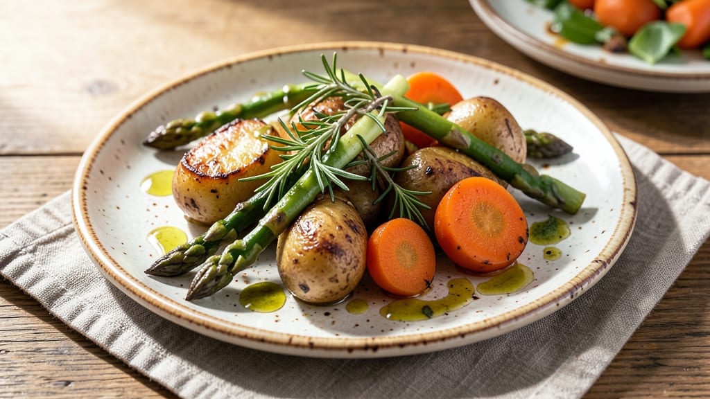 Asparagus Carrot Potato Recipe: One-Pan Roasted Trio With Herby Crisp