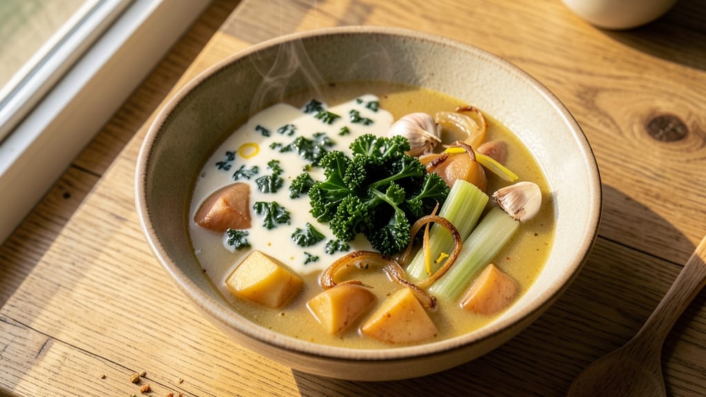 Vegan Potato Kale Soup Recipe: Earthy Comfort With Creamy Coconut Depth