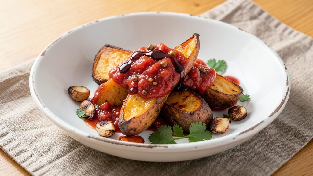 Sweet Potato Patatas Bravas Recipe: Smoky Paprika Crisp With Creamy Garlic Aioli Dip