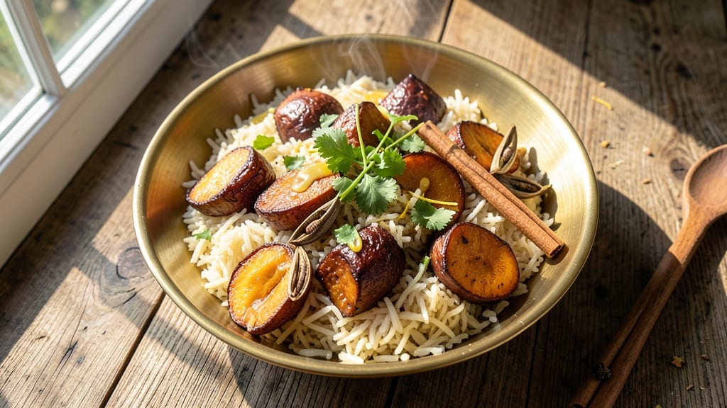 Sweet Potato Rice Recipe Indian: Spiced Coconut Pilaf With Cardamom Kiss