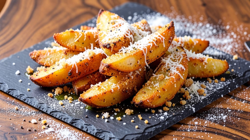 Baked Parmesan Potato Wedges Recipe: Oven-Baked Crunch Meets Gooey Cheese Magic