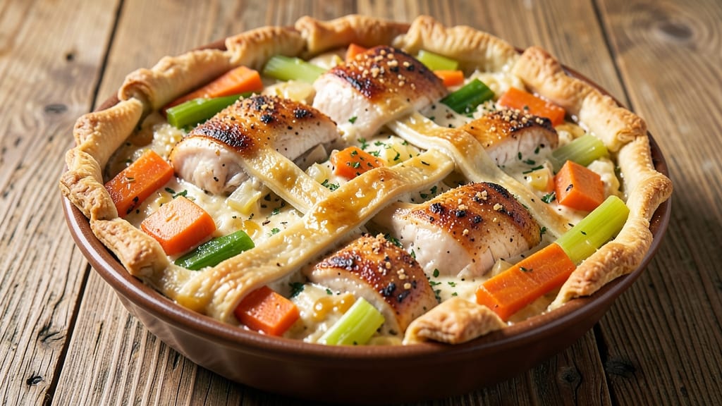 Sweet Potato Chicken Pot Pie Recipe: Flaky Pastry Hugs Savory-Sweet Roast