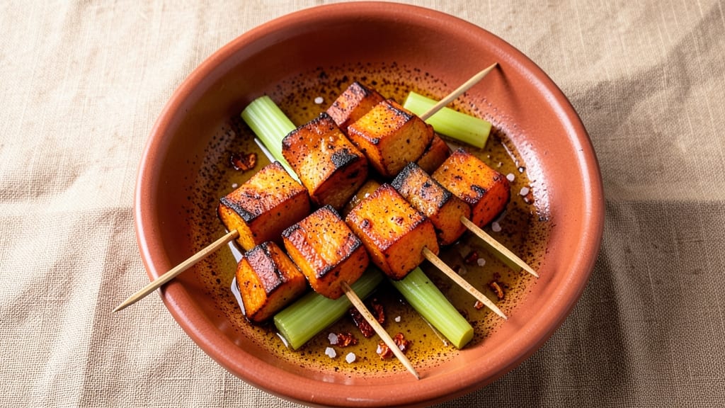 Sweet Potato Kabab Recipe: Smoky Grilled Sweetness With Crispy Celery Crown