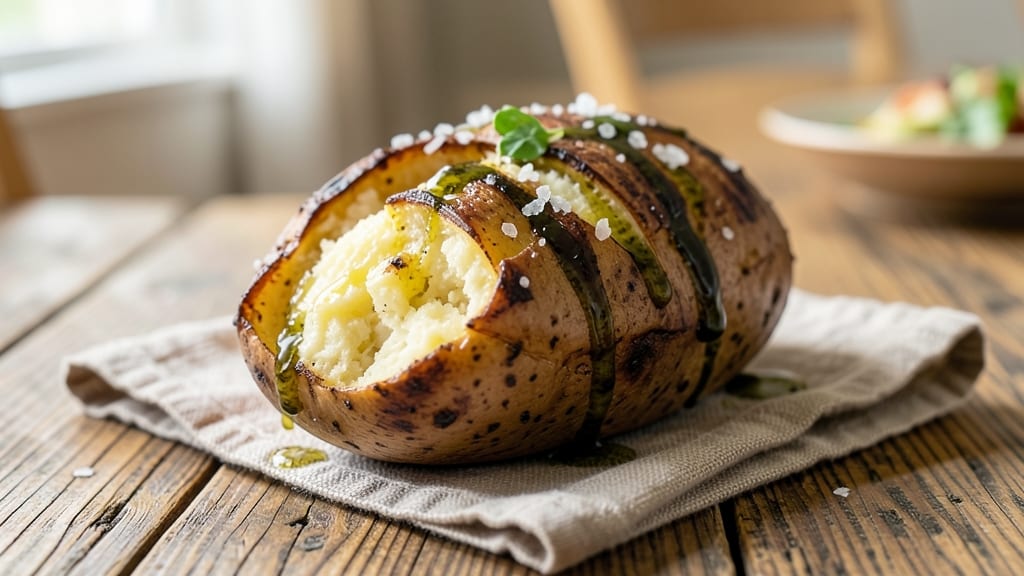 Baked Potato Recipe with Olive Oil and Sea Salt: Crispy Skin, Buttery Interior Magic