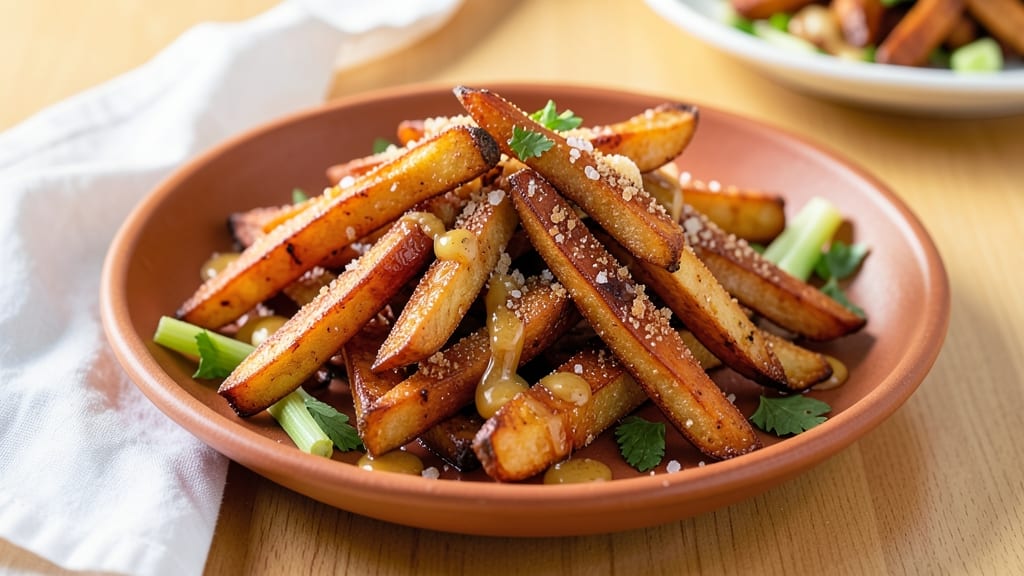 Sweet Potato Fries Recipe With Brown Sugar: Crispy Celery Crown Over Caramelized Sweetness