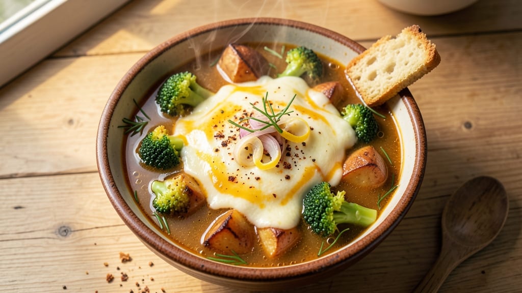 Baked Potato and Broccoli Soup Recipe: Smoky Cheddar Crunch Meets Creamy Comfort