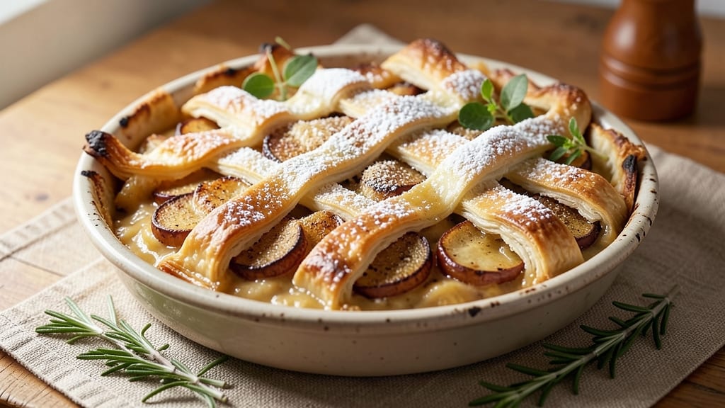 Vegan Potato Pie Recipe: Crispy Celery Crown Over Creamy Nut-Free Bliss