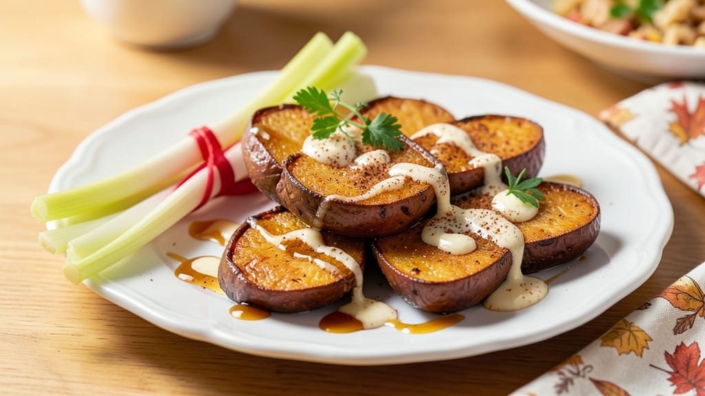 Tiffany Sweet Potato Recipe: Maple-Glazed Crunch With Celery Crown
