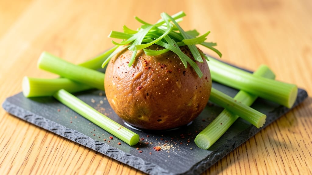 Sweet Potato Cheese Ball Recipe: Warm Spiced Roast With Celery Crown Crunch