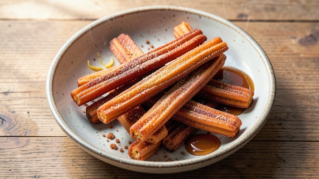 Sweet Potato Churros Recipe: Caramel-Drizzled Crunch With Spiced Cinnamon Heart