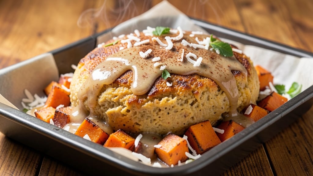 Trinidadian Sweet Potato Pone Recipe: Spiced Rum-Kissed Custard With Celery Crown Crunch