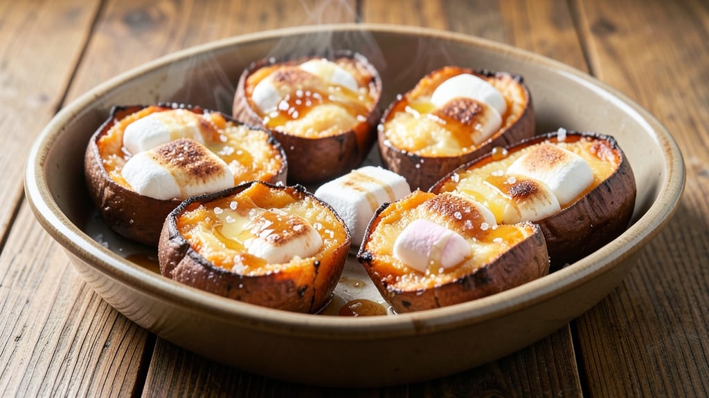 Twice Baked Sweet Potato Recipe with Marshmallows: Gooey Roast with Caramelized Topping
