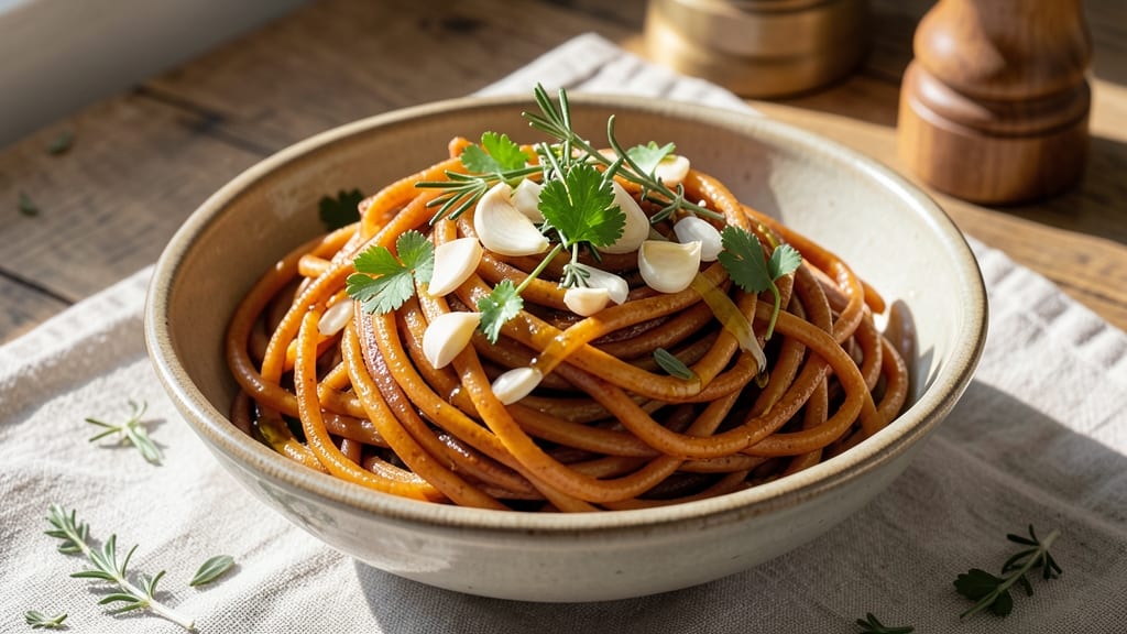 Spiralized Sweet Potato Noodles Recipe: Roasted Garlic and Herb Infusion Magic