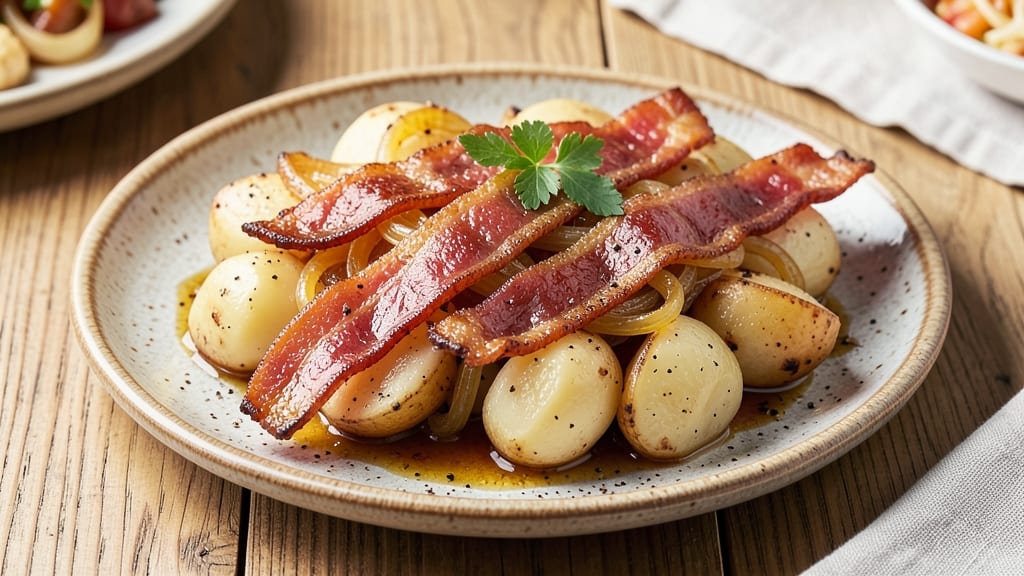 Bacon, Onion, and Potato Recipe: Crispy Layers and Smoky Flavor Harmony