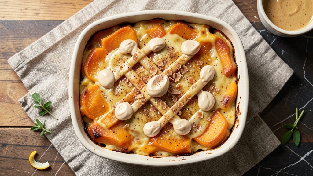 Sweet Potato Casserole Recipe Without Milk: Nutmeg-Kissed Crunch Over Velvety Brown Sugar Bliss