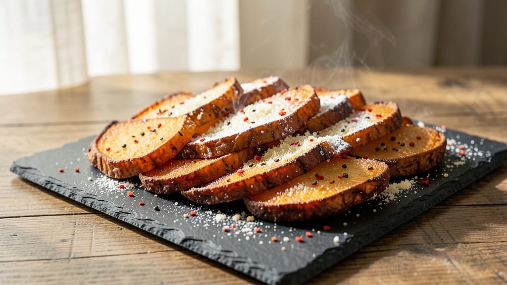 Sweet Potato Parmesan Crispy Snack Recipe: Baked Cheese Crunch With Sweet Potato Bites
