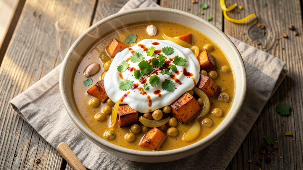 Sweet Potato and Chickpea Soup Recipe: Spiced Roasted Depth With Velvety Texture