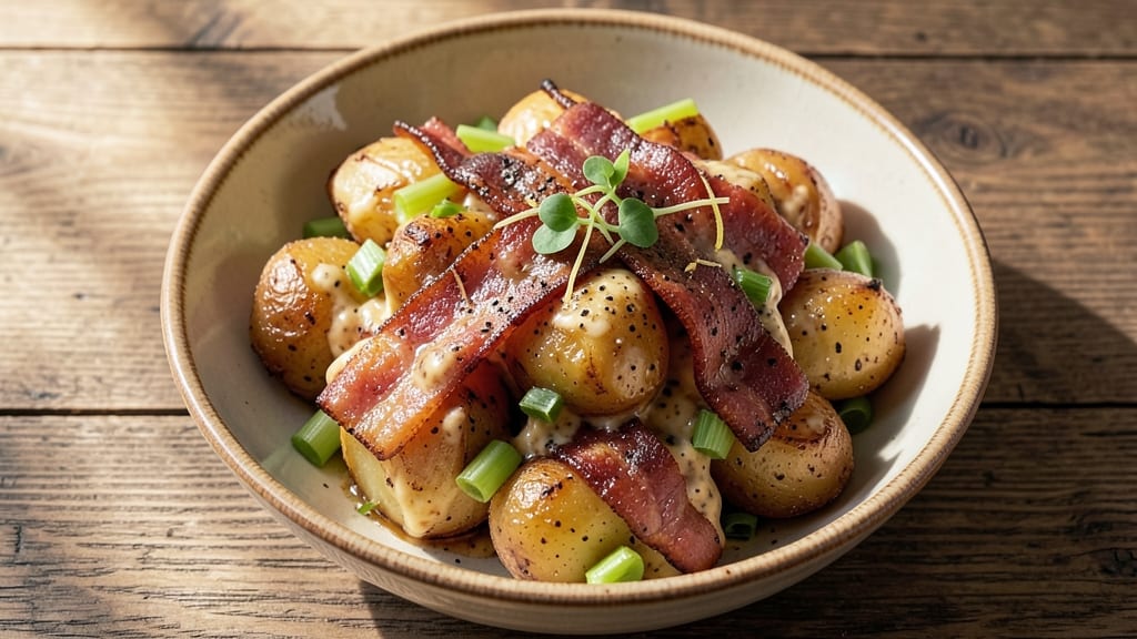 Authentic Hot German Potato Salad Recipe: Crispy Celery Crown Over Mustard-Vinegar Bliss