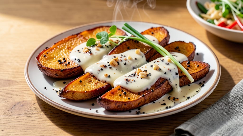 Sweet Potato Recipe Filipino Style: Crispy Celery Crown Over Smoky Garlic Bliss