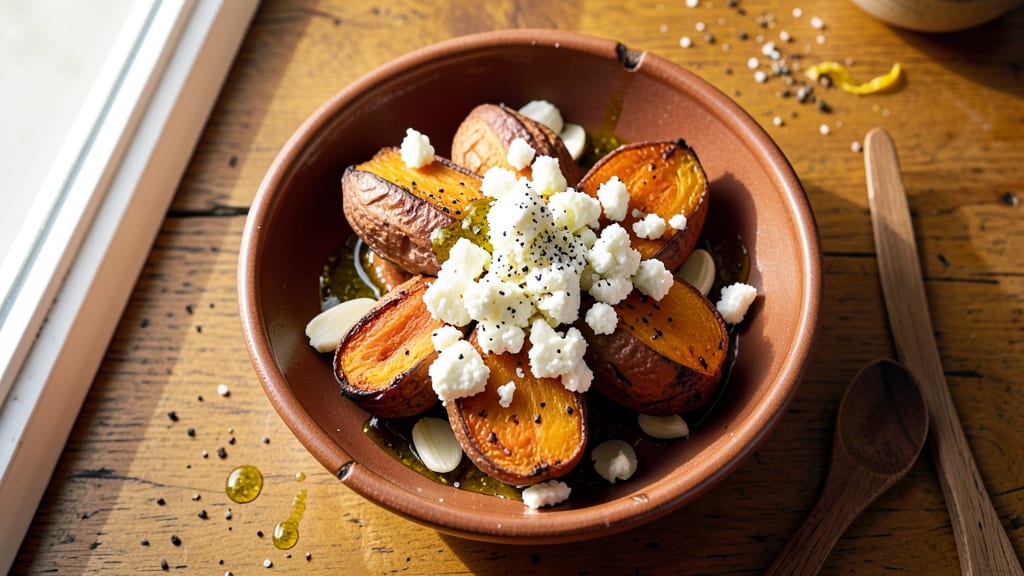 Baked Sweet Potato and Feta Recipe: Crispy Crowns Meet Tangy Cheese Bliss