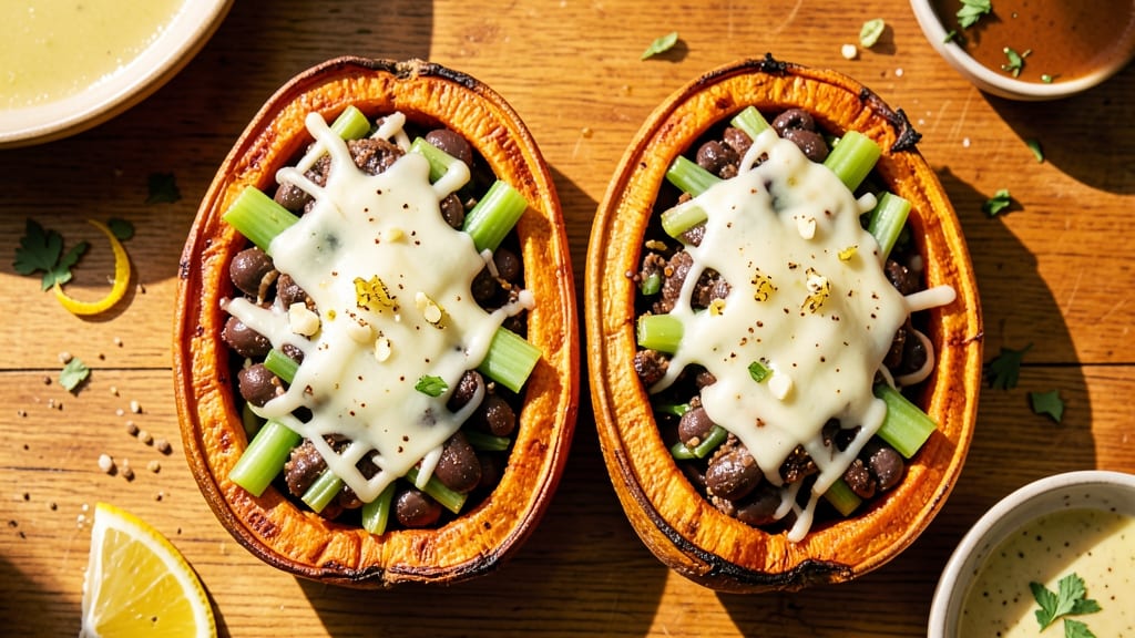 Sweet Potato Pouch Recipe: One-Pan Roasted Sweetness With Crispy Celery Crown