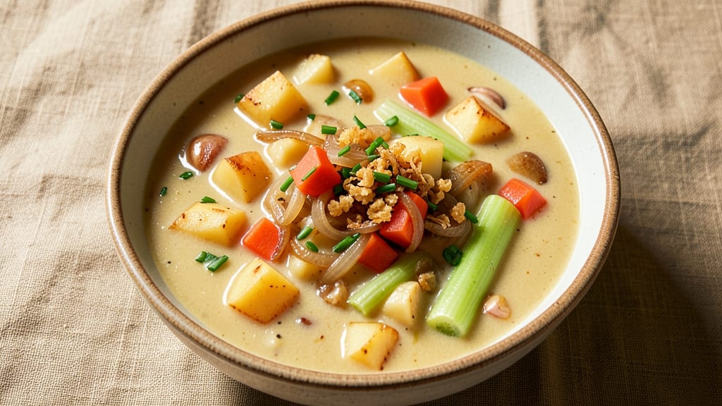 Bear Creek Cheddar Potato Soup Recipe: Nutmeg-Kissed Crust Over Creamy Velvety Bliss