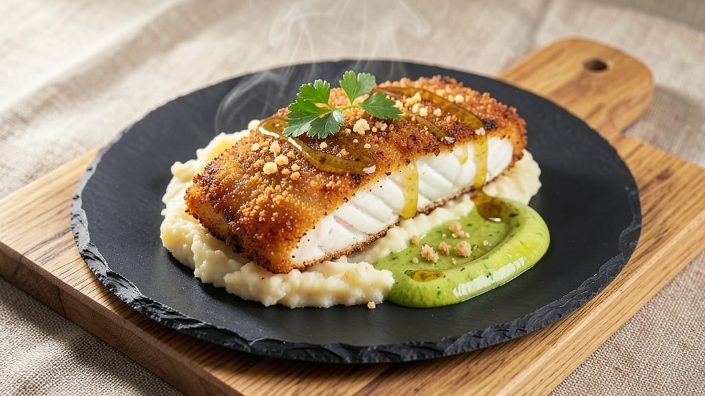 Baked Potato Crusted Cod Recipe: Golden Crispy Shell Hides Moist Fish Magic