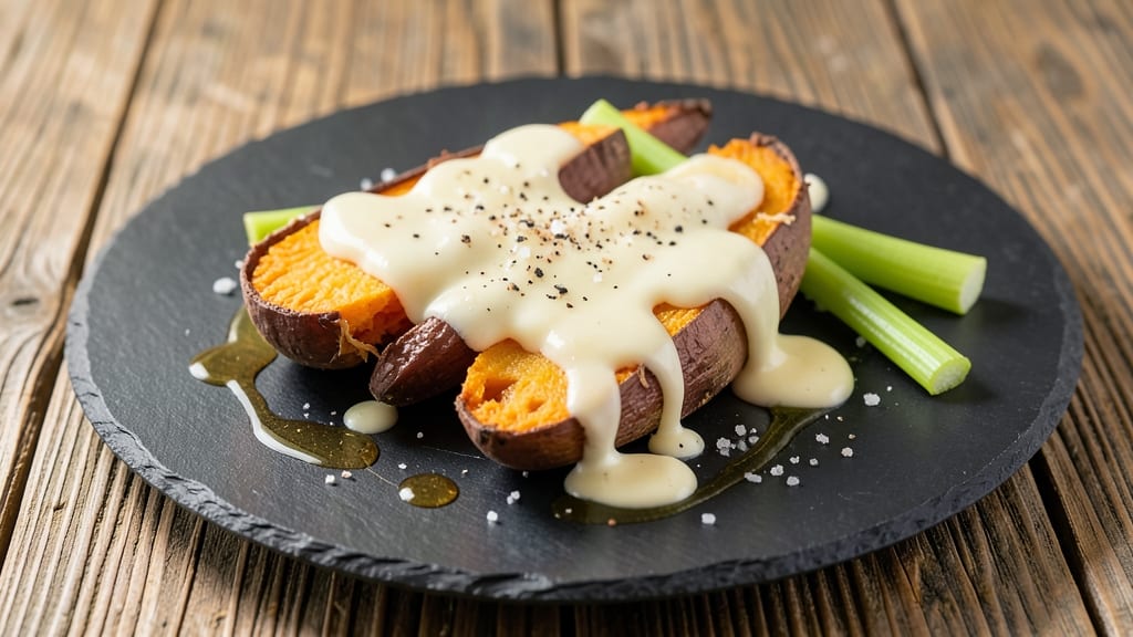 Sweet Potato Mozzarella Recipe: Celery Crown Crunch Meets Gooey Cheese Bliss