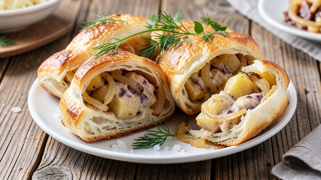 Armenian Potato Piroshki Recipe: Flaky Dough Hugs Herbed Potato Filling