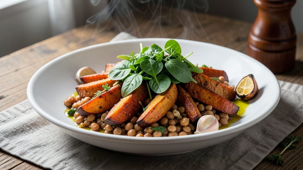 Sweet Potato Lentils and Spinach Recipe: Earthy Protein-Packed Bowl With Roasted Sweetness