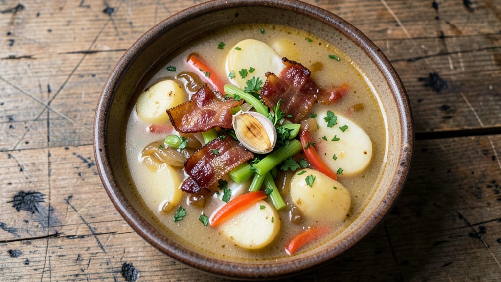 Austrian Potato Soup Recipe: Smoky Paprika and Carrot Crunch Delight