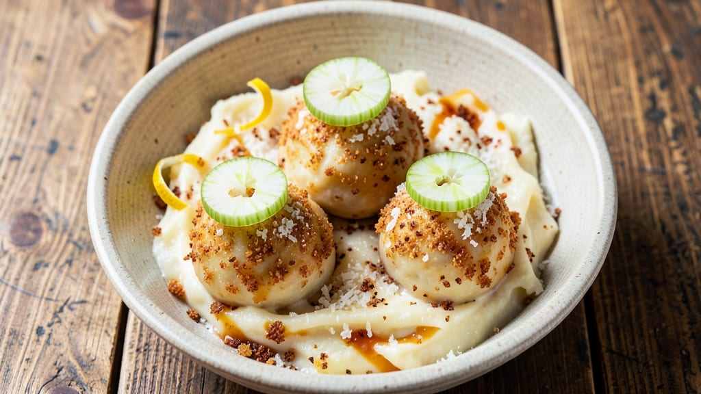 3 Cheese Mashed Potato Balls Recipe: Crispy Celery Crowns Over Melty Cheese Bliss
