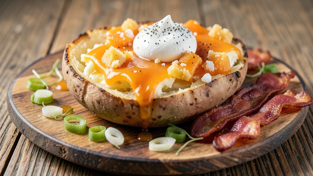 Baked Potato Fans' Recipe Cook's Country-Style: Smoky Bacon and Cheese Stuffed Potatoes