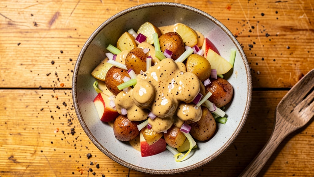 Alpine Inn German Potato Salad Recipe: Mustard-Vinegar Tang With Crunchy Celery Bites