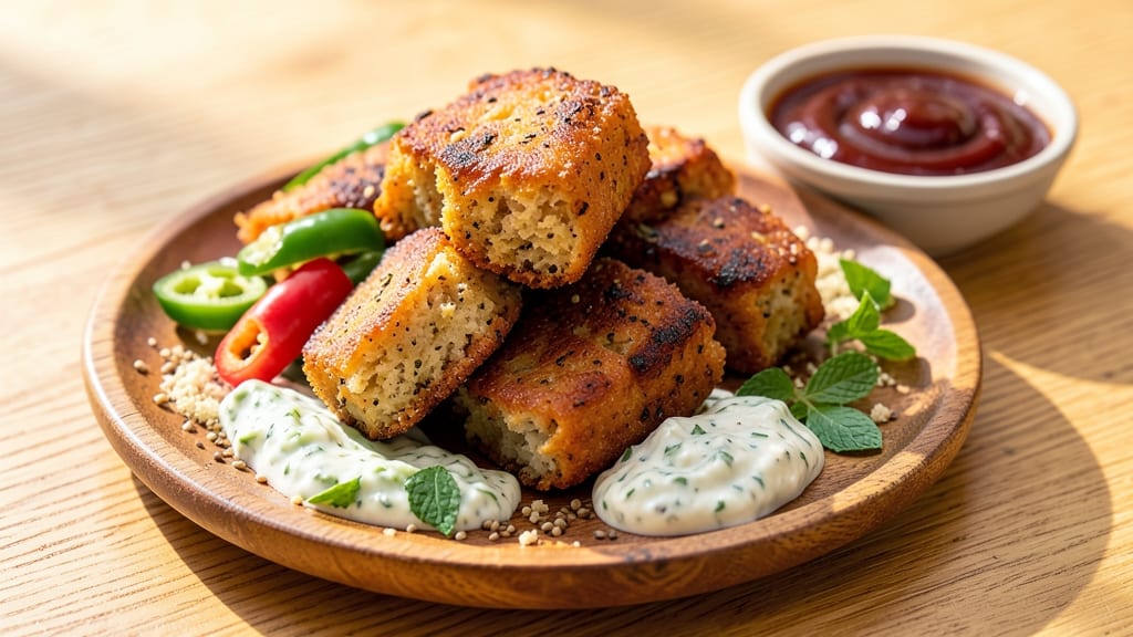 Sweet Potato Tikki Recipe: Spiced Roasted Crunch With Herbed Yogurt Dip