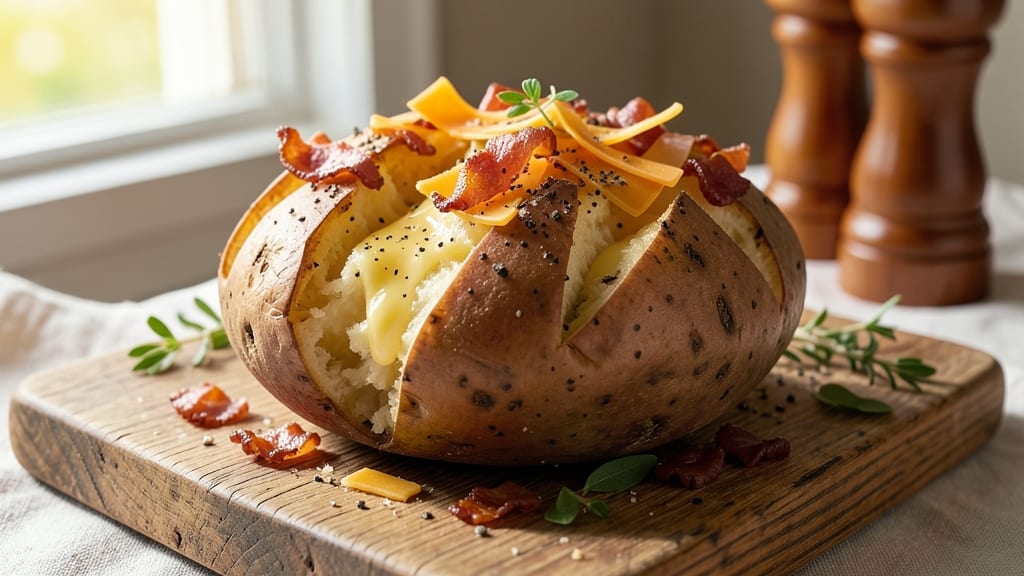 Baked Potato with Slits Recipe: Crispy Crowns and Fluffy Interiors