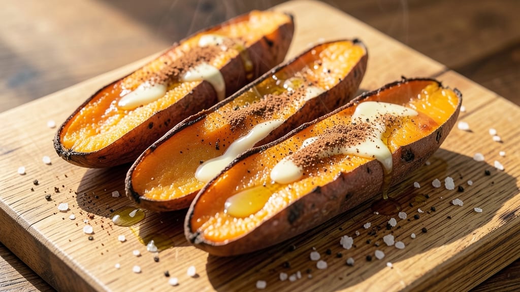 Baked Sweet Potato Recipe Quick: One-Pan Crispy Crown and Creamy Core
