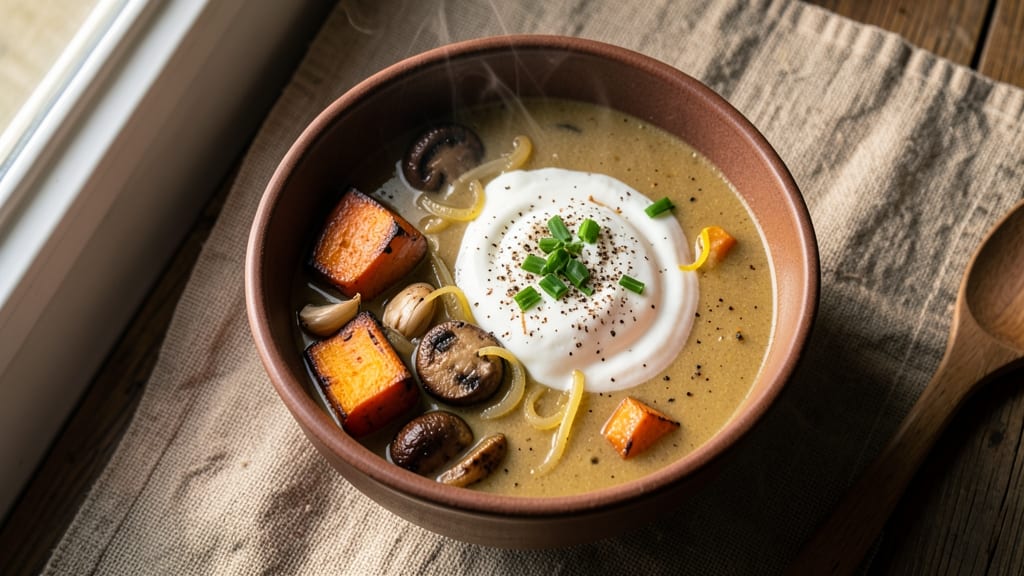 Sweet Potato Mushroom Soup Recipe: Earthy Creaminess With Umami Depth